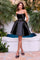 Cocktail Dresses Short Homecoming Pleated A Line Cocktail Dress Black