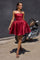 Cocktail Dresses Short Homecoming Pleated A Line Cocktail Dress Burgundy