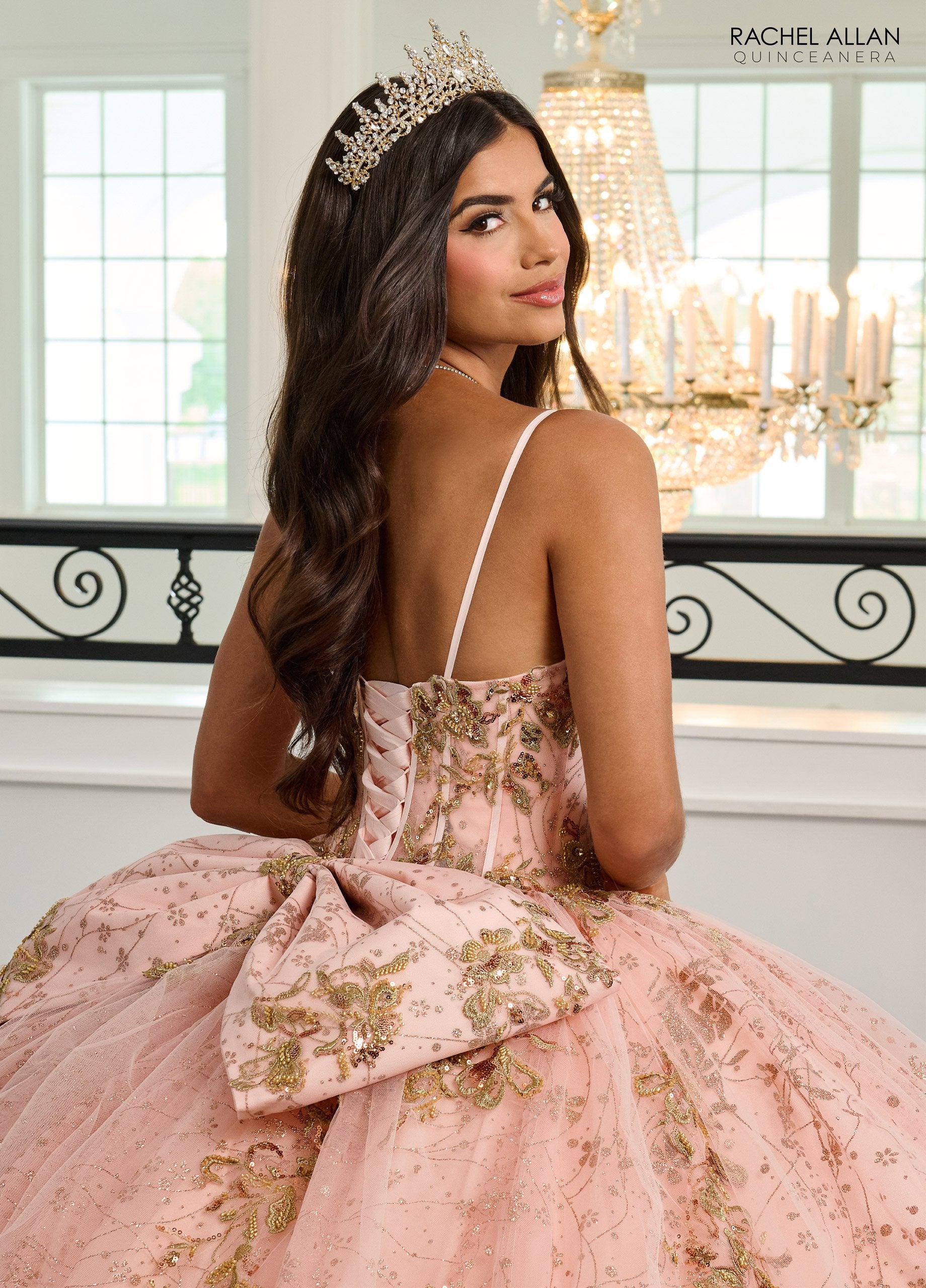 Rachel Allan RQ2221 Ball Gown Long Glitter Quinceanera Dress