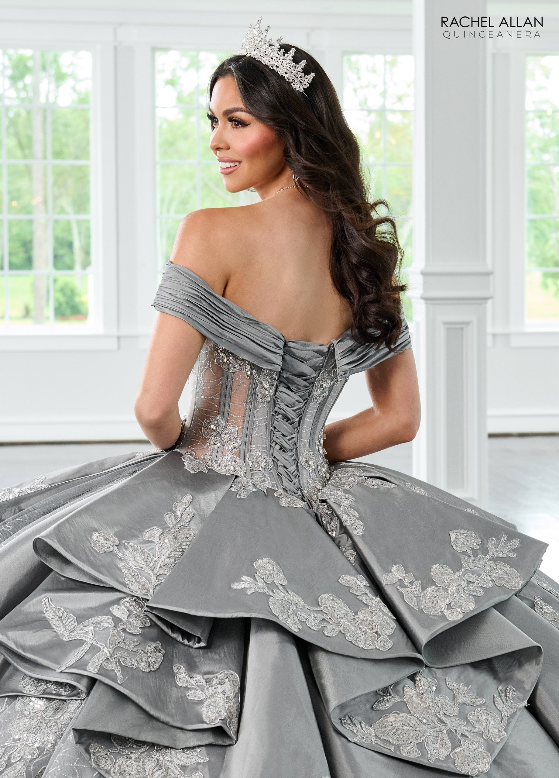 Rachel Allan RQ2222 Long Quinceanera Dress Beaded Glitter Ball Gown