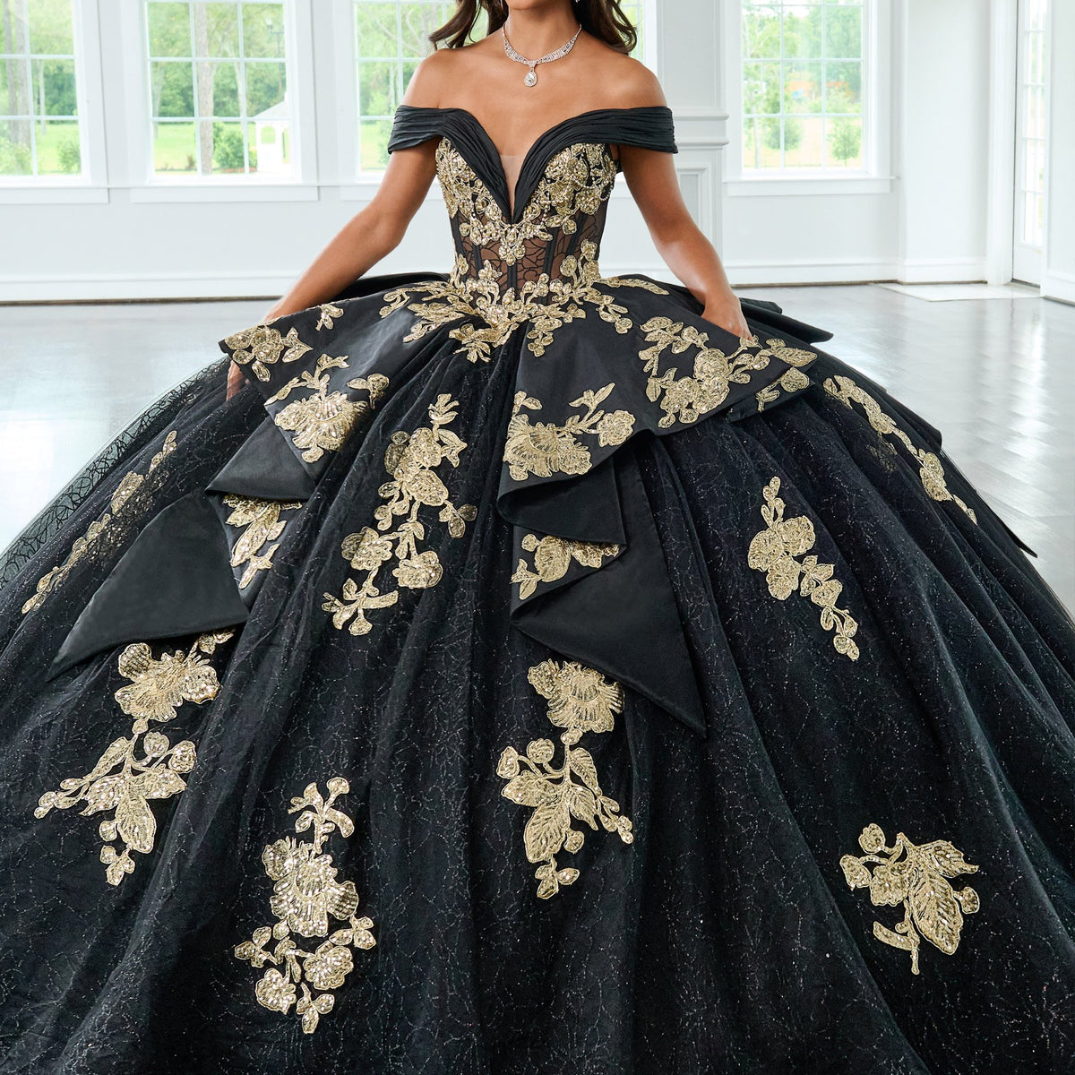 Rachel Allan RQ2222 Long Quinceanera Dress Beaded Glitter Ball Gown