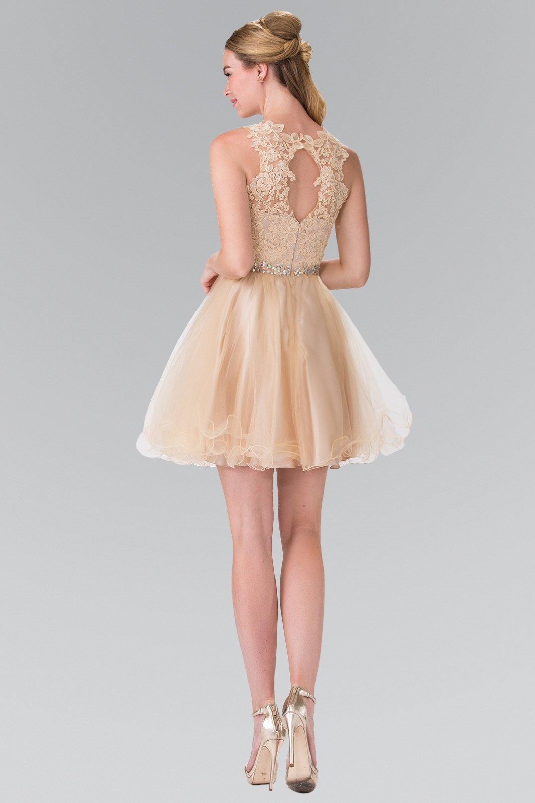 White and gold short dresses top