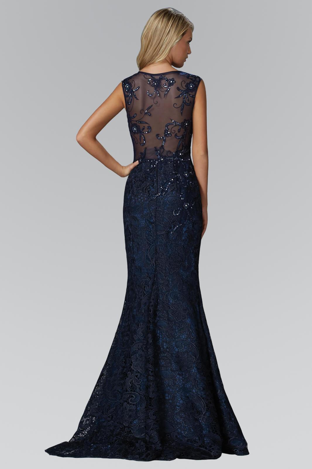 Lace Long Prom Dress Formal Evening Gown - The Dress Outlet Elizabeth K