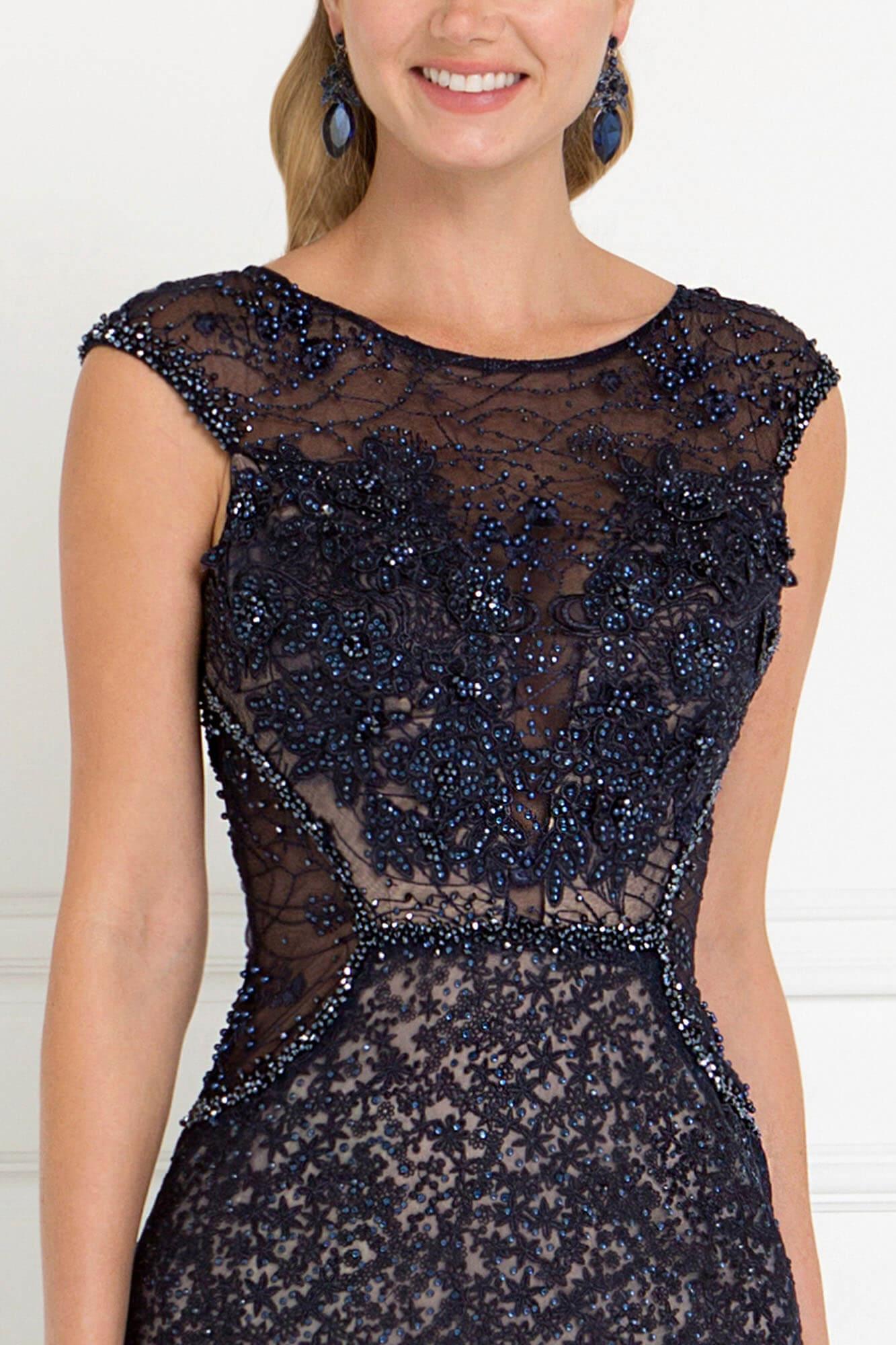 Lace Mermaid Long Prom Dress Formal - The Dress Outlet Elizabeth K