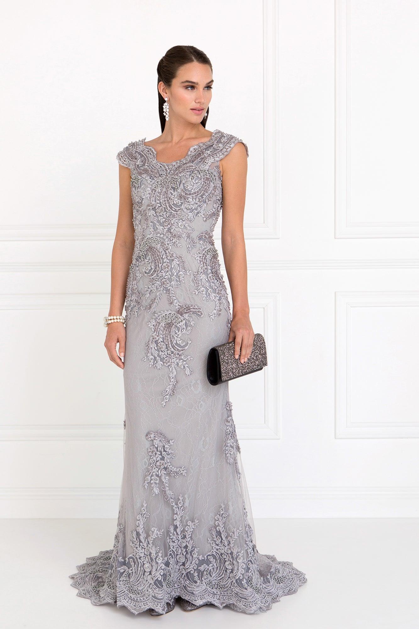 Lace Mermaid Long Prom Formal Dress - The Dress Outlet Elizabeth K