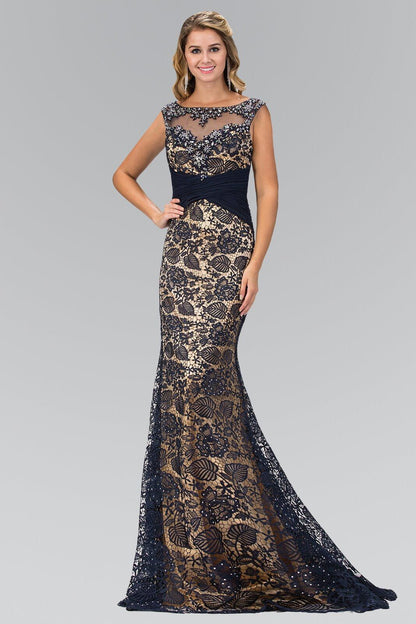 Lace Prom Long Dress Evening Gown - The Dress Outlet Elizabeth K