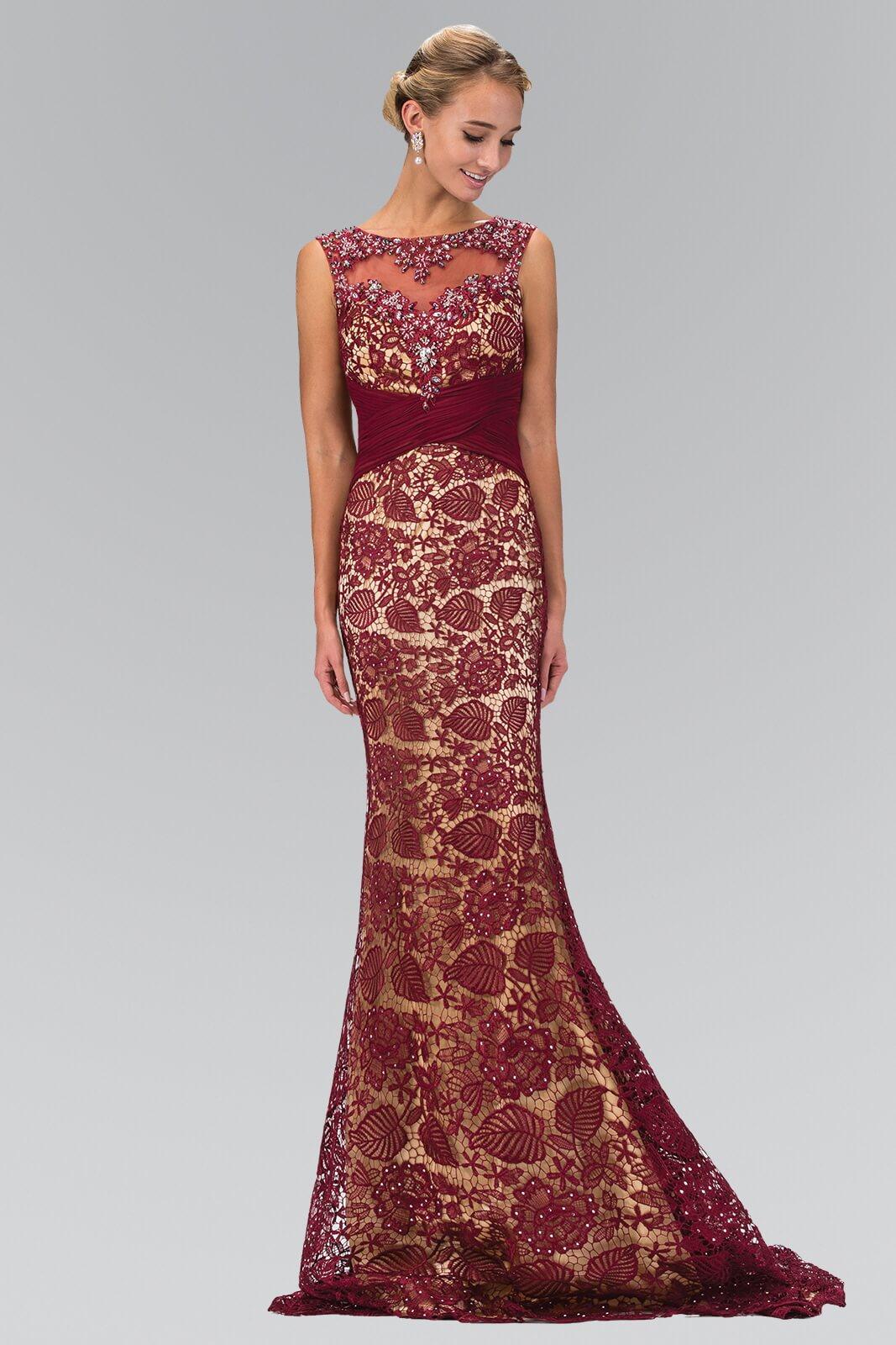 Lace Prom Long Dress Evening Gown - The Dress Outlet Elizabeth K