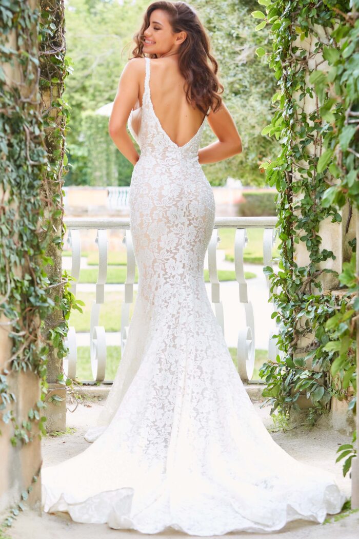 Jovani JB03864 Mermaid Long Lace Wedding Dress