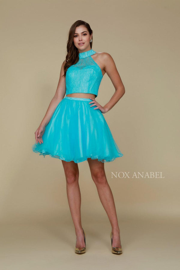Laced Two Piece Sexy Homecoming Dress