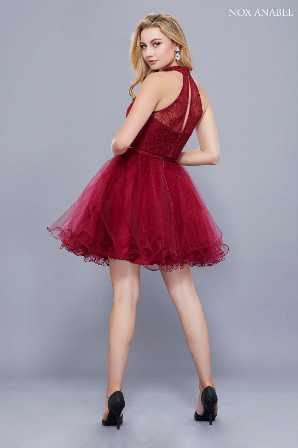 Laced Two Piece Sexy Homecoming Dress