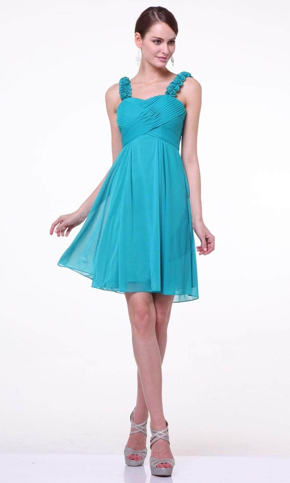Sweetheart Knee-Length Chiffon Cocktail A-Line LaDivine 3801