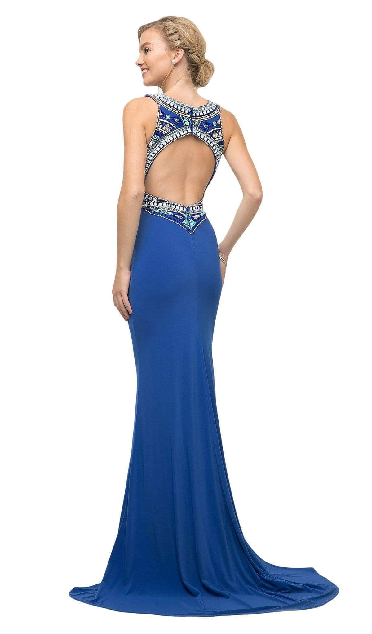 Halter Floor-Length Jersey Occasion Mermaid LaDivine CK39
