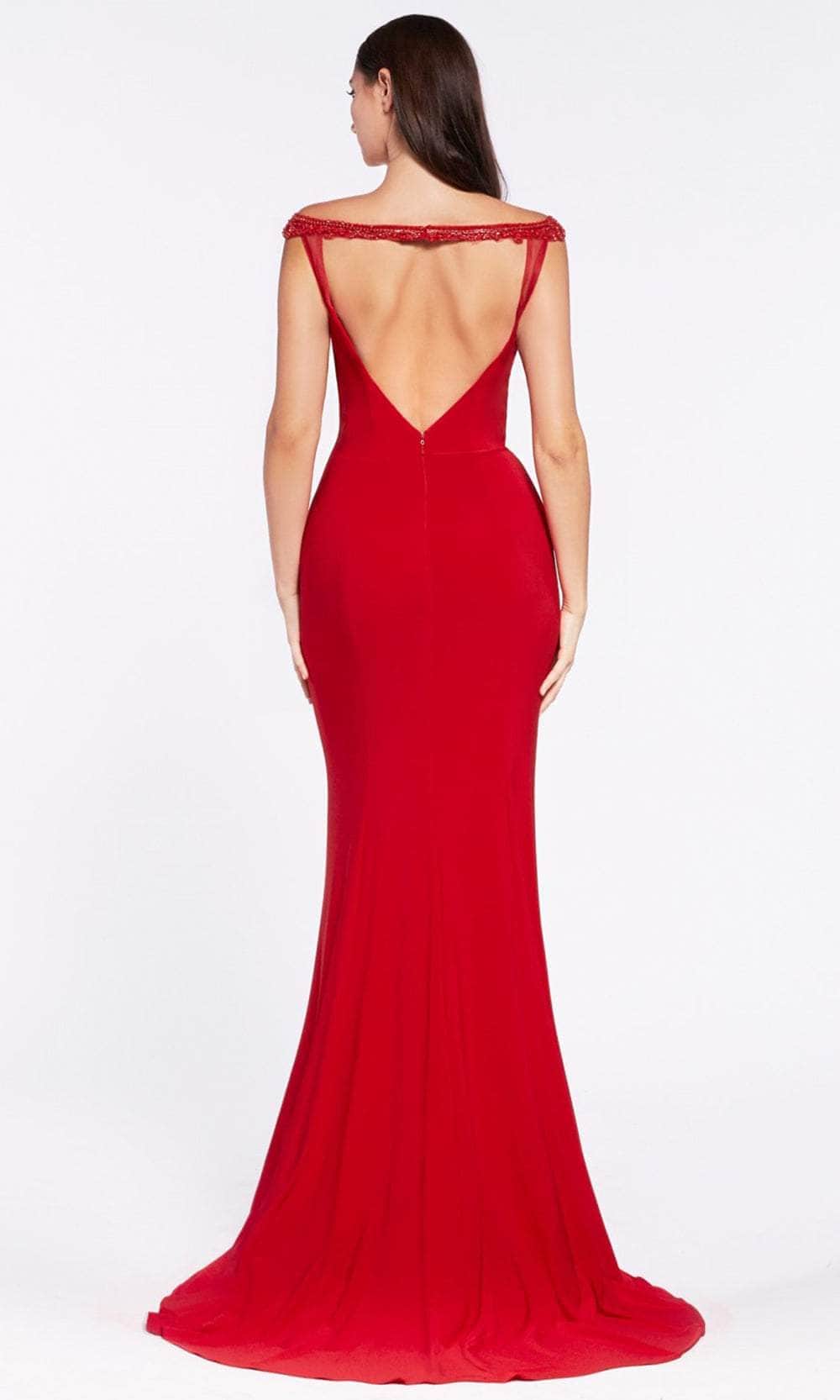 V-Neck Floor-Length Jersey Prom Mermaid LaDivine RV712