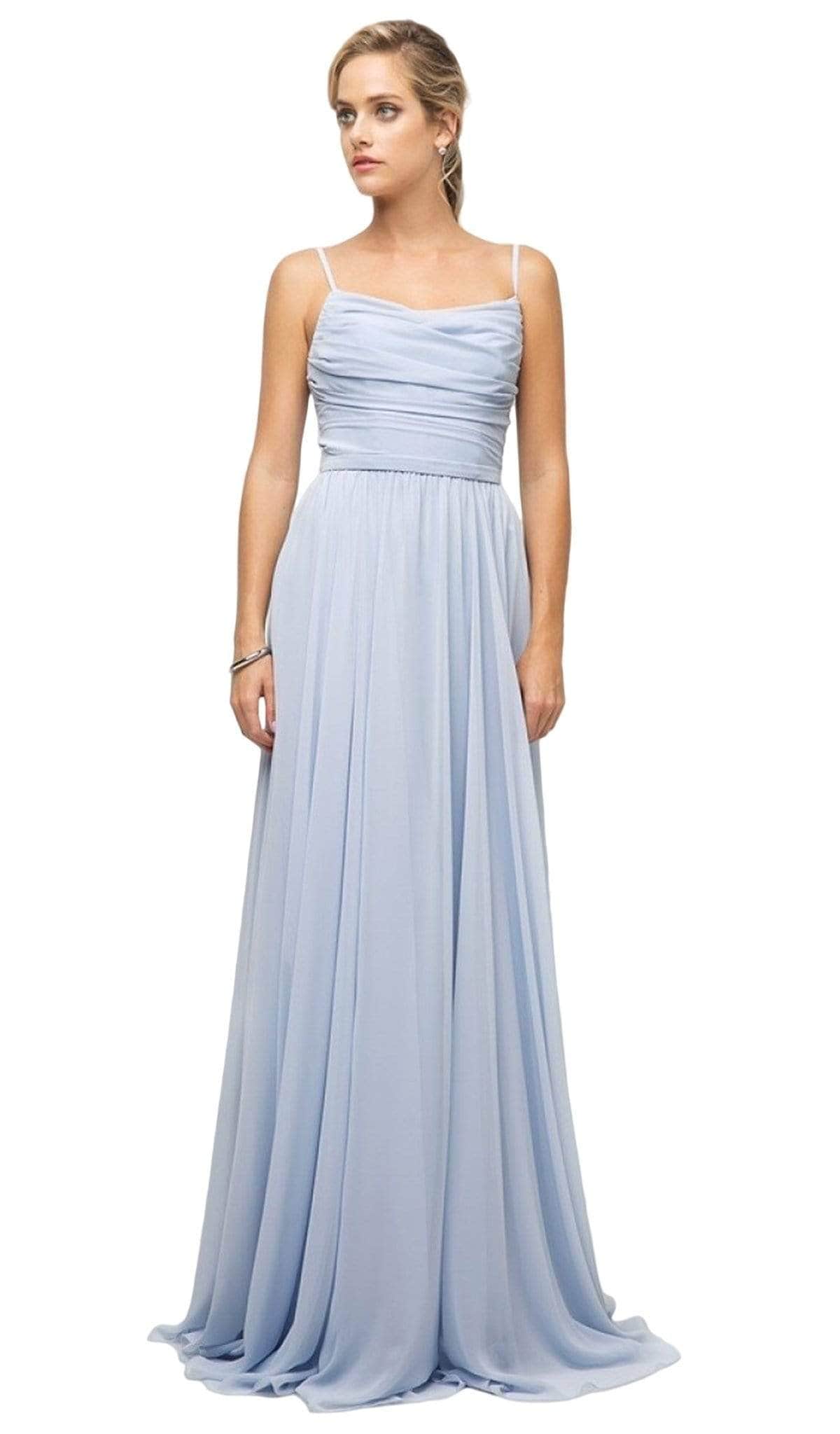 Cowl Floor-Length Chiffon Occasion A-Line LaDivine UR136