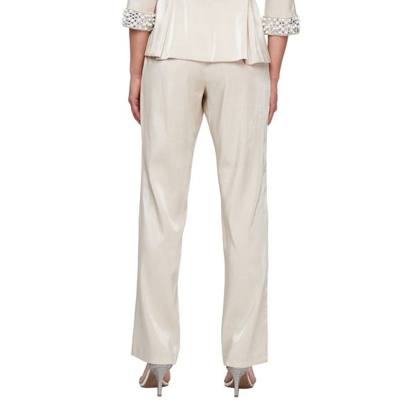 Straight Leg Stretch Shimmer Pant Alex Evenings 8455298