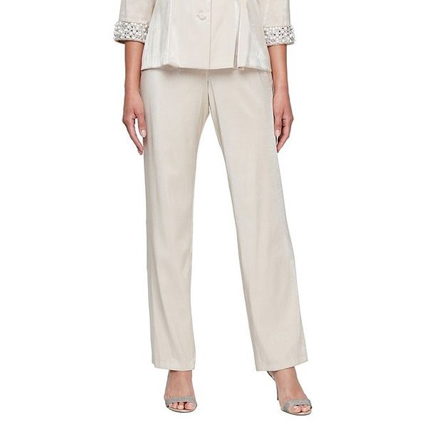 Straight Leg Stretch Shimmer Pant Alex Evenings 8455298