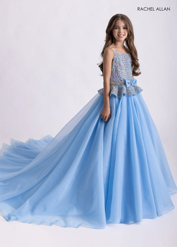 Embellished Sleeveless Tulle Flower Girl Dress by Rachel Allan 10306
