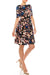 London Times Abstract Floral Printed A-Line Dress - The Dress Outlet