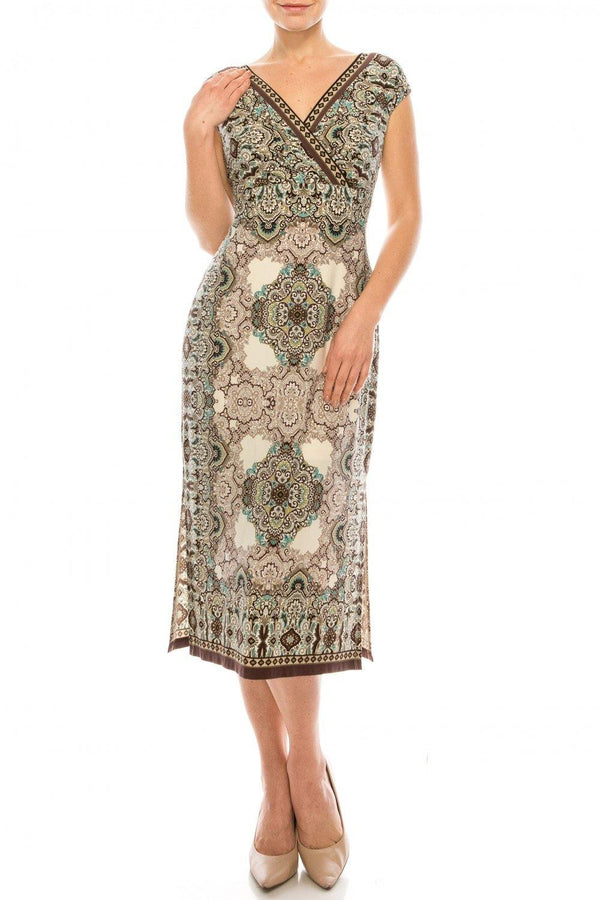 midi empire waist cocktail dress London Times Empire Waist Midi Dress