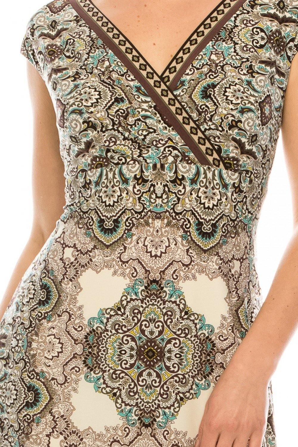 London Times Empire Waist Midi Dress