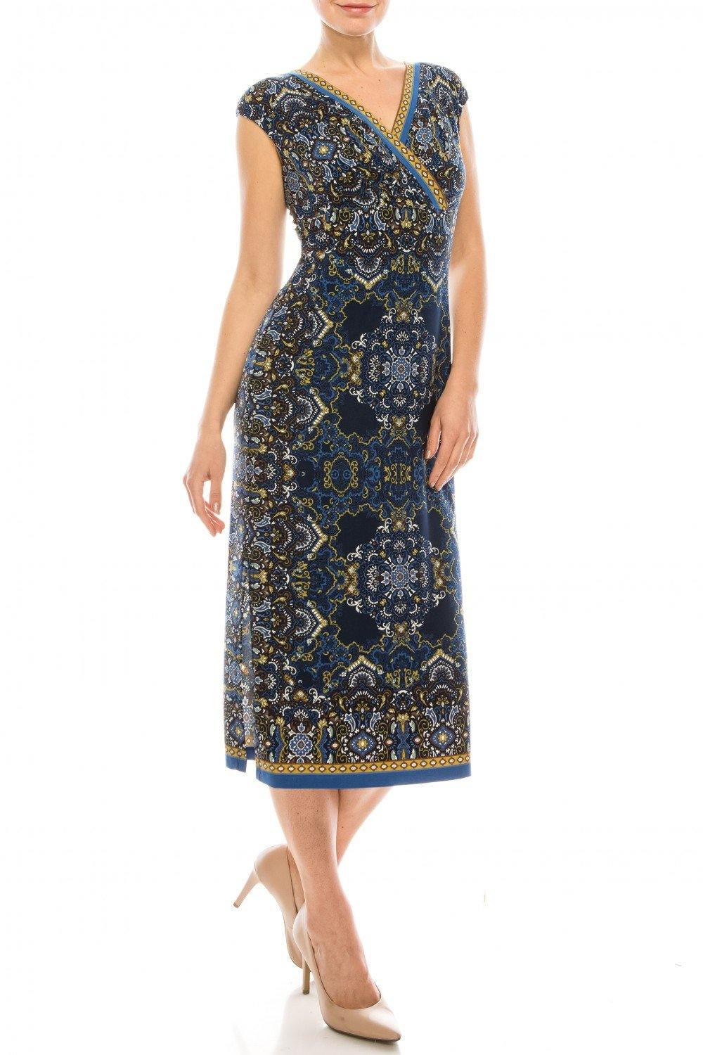 Vanilla Cream Coffee London Times Empire Waist Midi Dress for $64.99 ...
