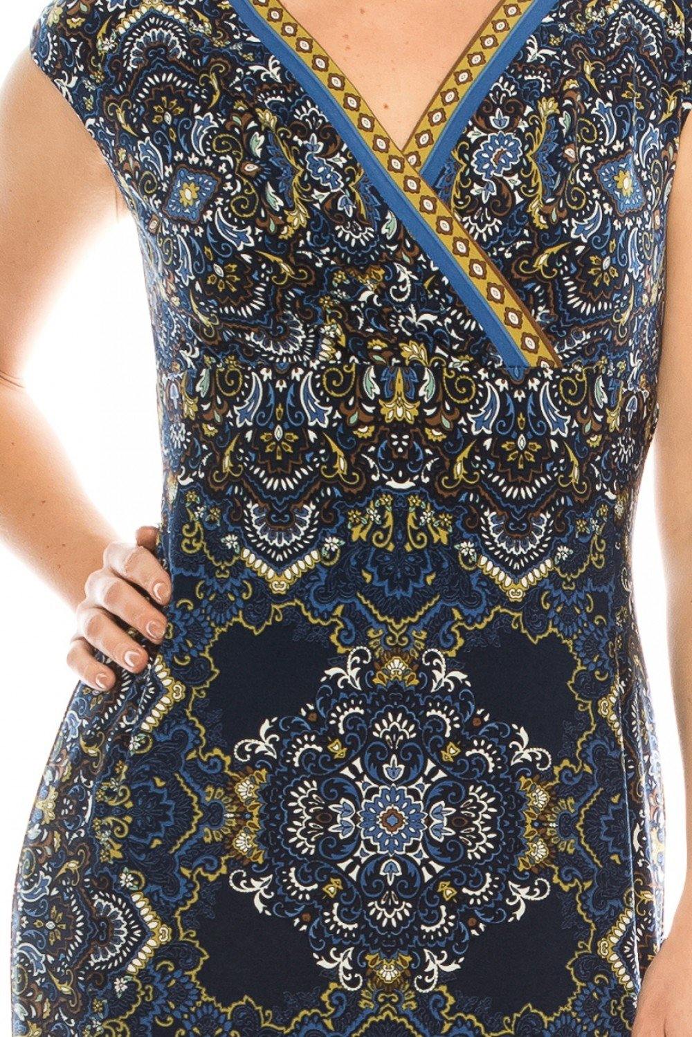 London Times Empire Waist Midi Dress - The Dress Outlet