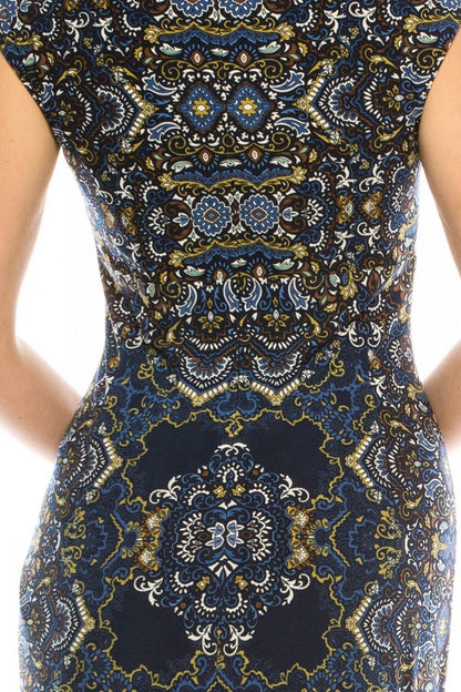 London Times Empire Waist Midi Dress Sale - The Dress Outlet