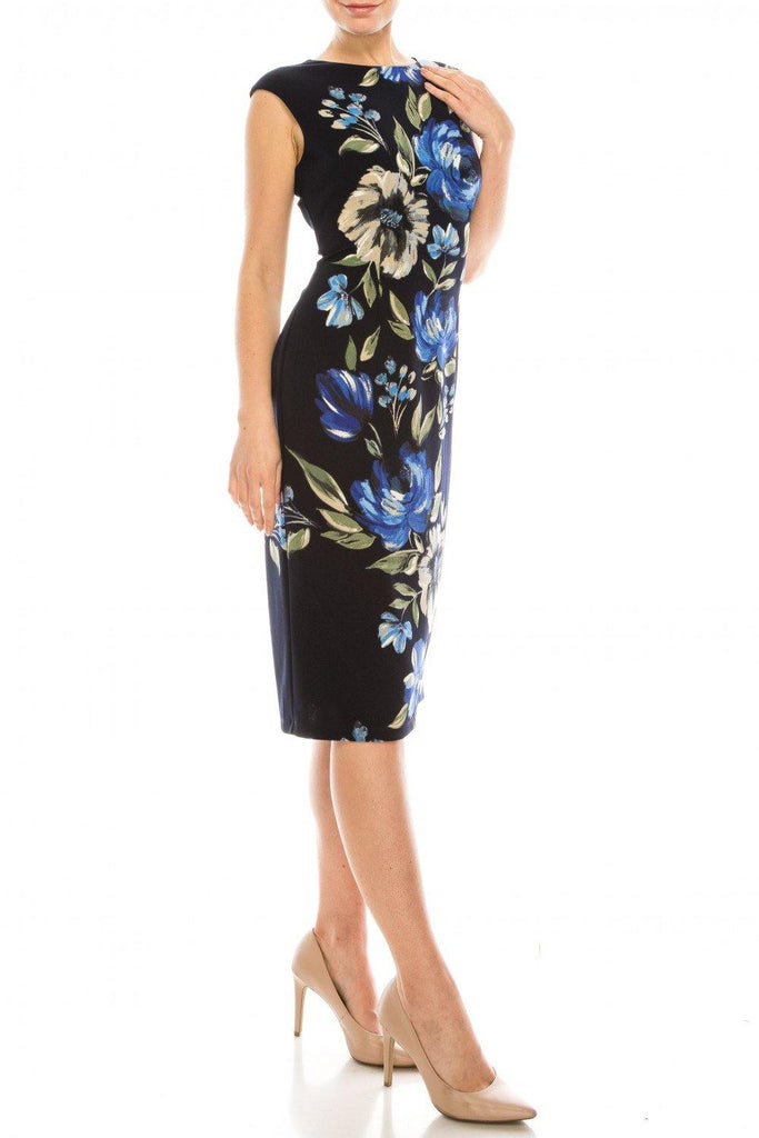 London Times Painted Floral Printed Sheath Dress (Additional Colors)
