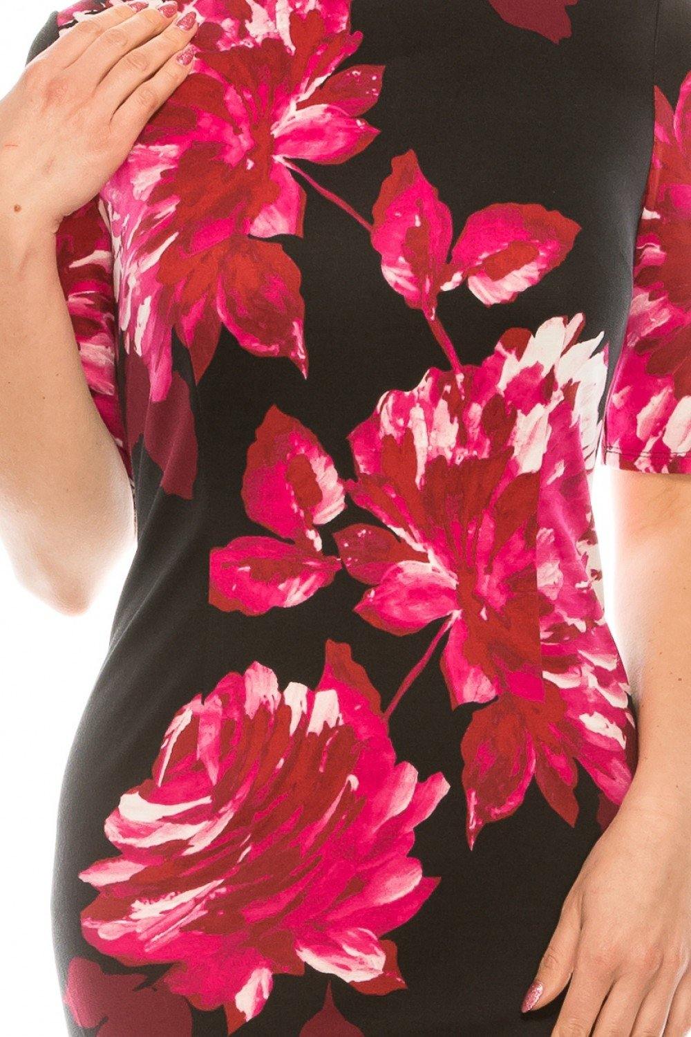 London Times Painted Floral Printed Sheath Dress