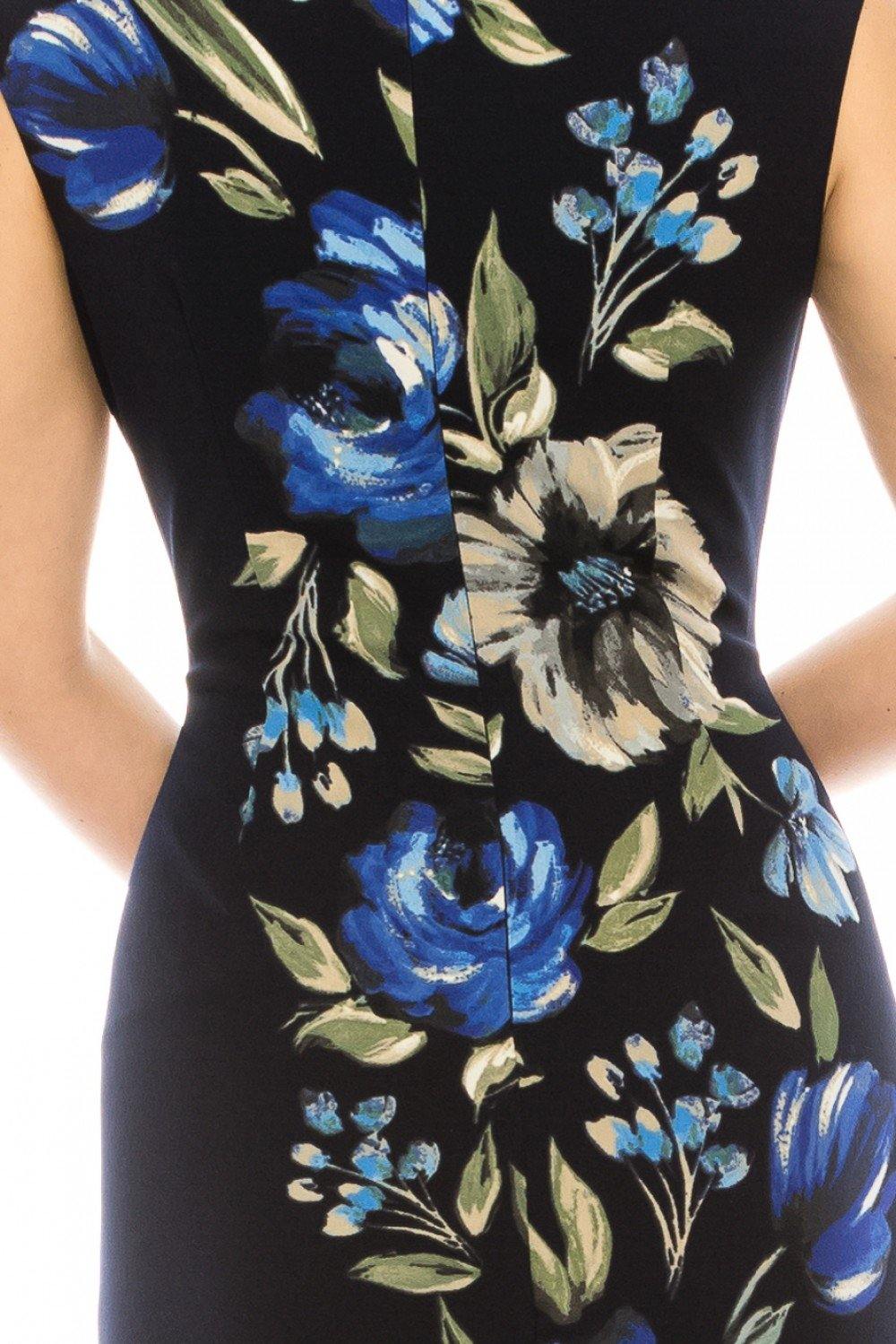 London Times Painted Floral Printed Sheath Dress - The Dress Outlet