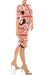 London Times Trellis Scuba Symmetrical Sheath Dress - The Dress Outlet