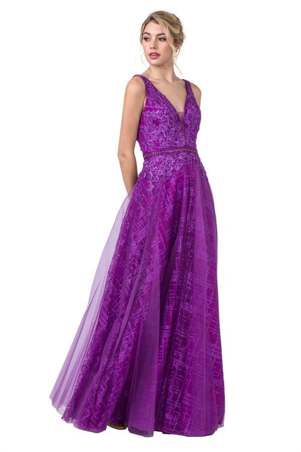 Long A line Formal Sleeveless Evening Prom Dress