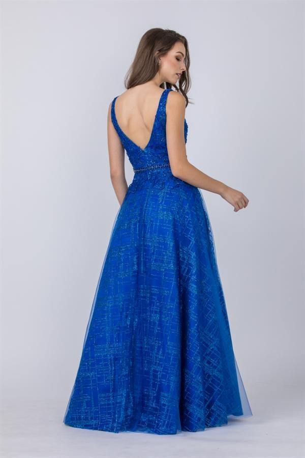 Long A line Formal Sleeveless Evening Prom Dress