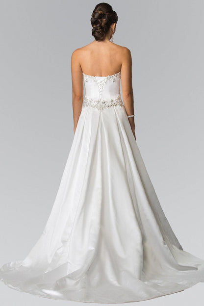 Long A-Line Wedding Dress - The Dress Outlet Elizabeth K