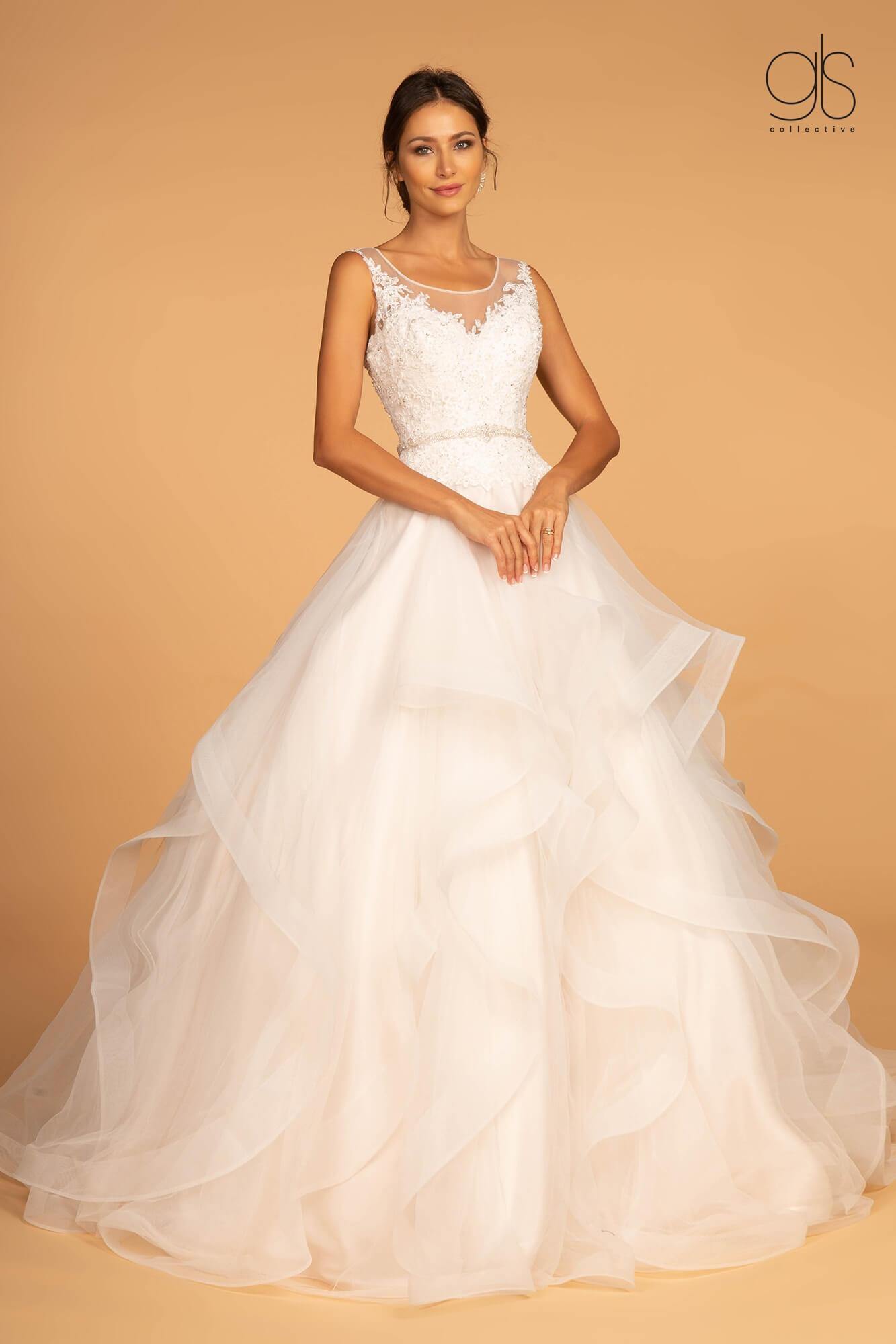 Long A-line Wedding Dress Bridal Gown - The Dress Outlet Elizabeth K
