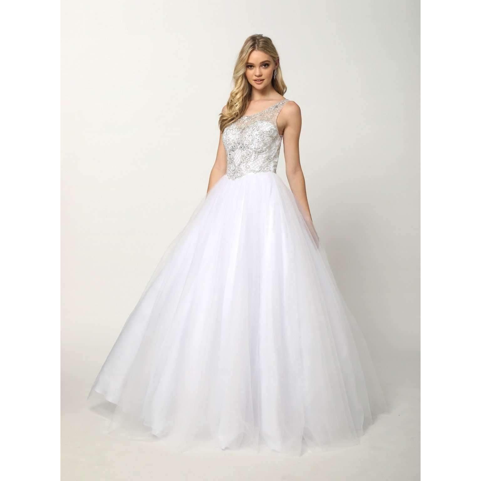Long Ball Gown Beaded Quinceanera Dress