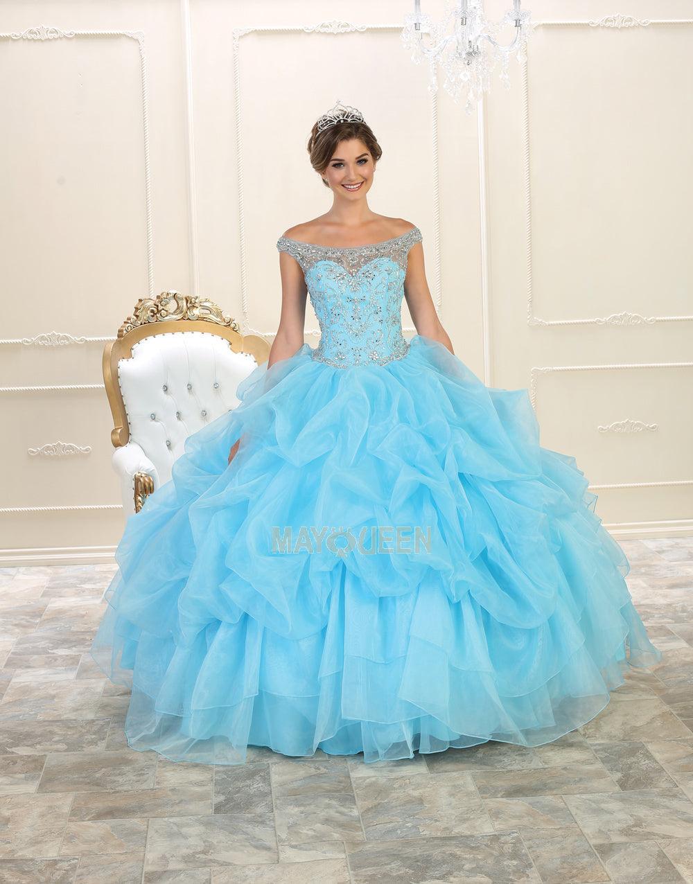 Long Ball Gown Off Shoulder Quinceanera - The Dress Outlet May Queen