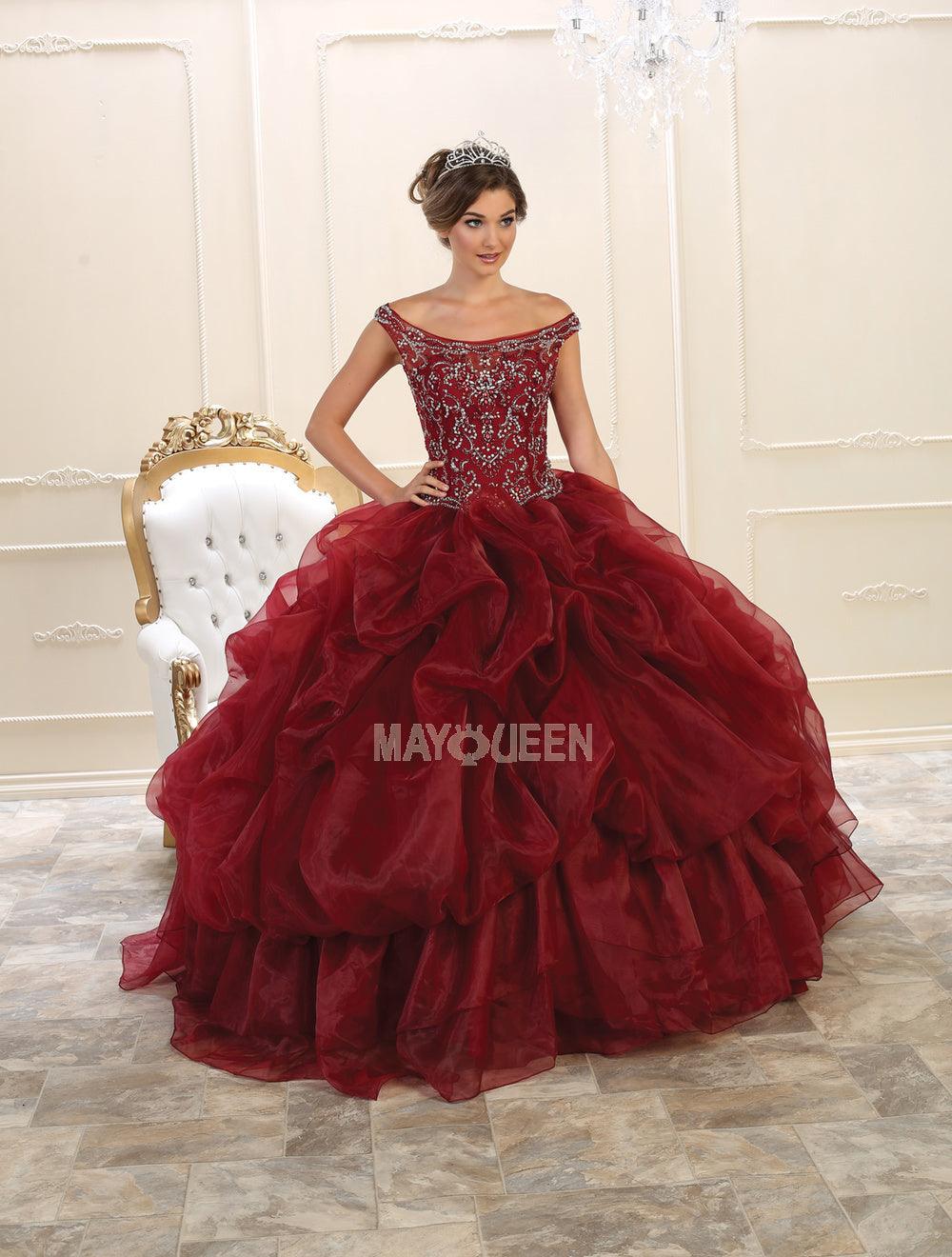 Long Ball Gown Off Shoulder Quinceanera - The Dress Outlet May Queen