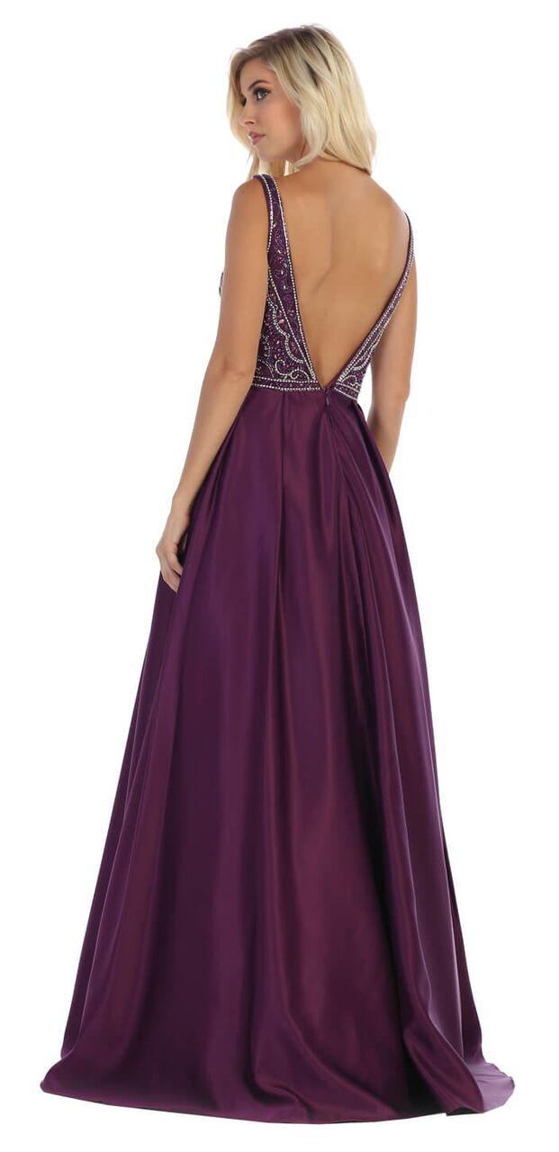 Long Ball Gown Prom Plus Size Dress - The Dress Outlet May Queen