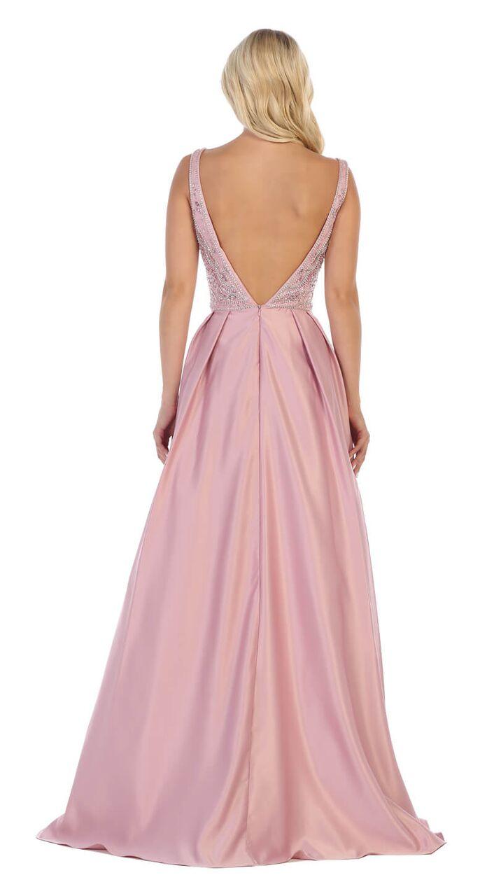 Long Ball Gown Prom Plus Size Dress - The Dress Outlet May Queen