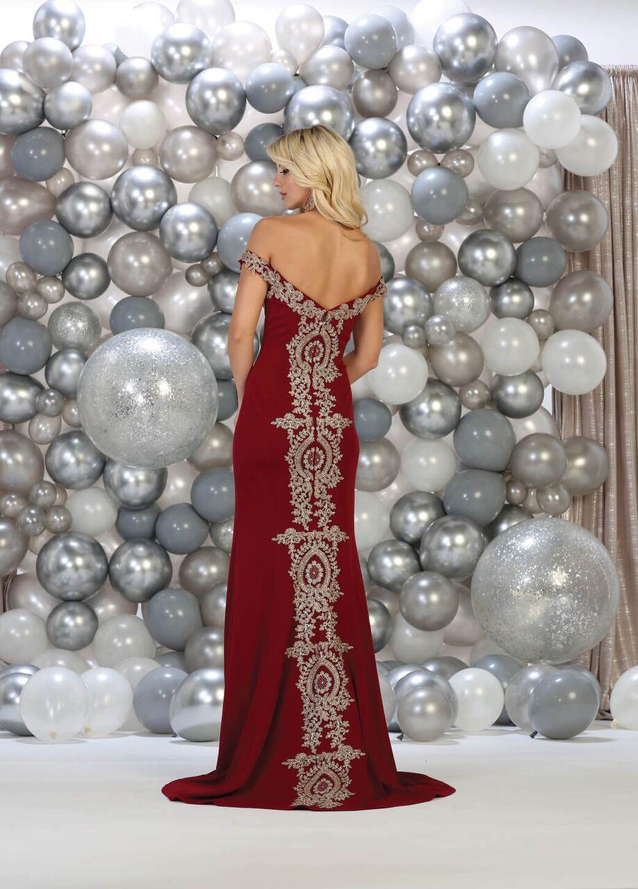 Long Beaded Off the Shoulder Prom Dress - The Dress Outlet May Queen