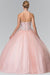 Long Beaded Top Quinceneara Dress - The Dress Outlet Elizabeth K