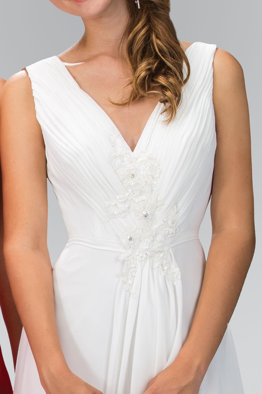 Long Bridesmaid Formal Chiffon Dress