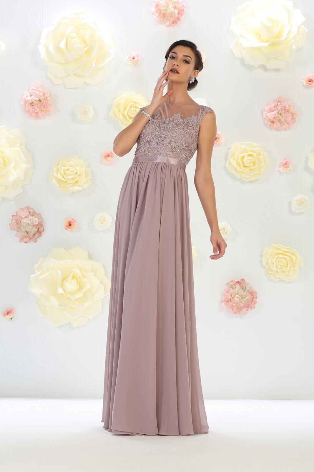 Long Bridesmaid Plus Size Formal Dress - The Dress Outlet May Queen