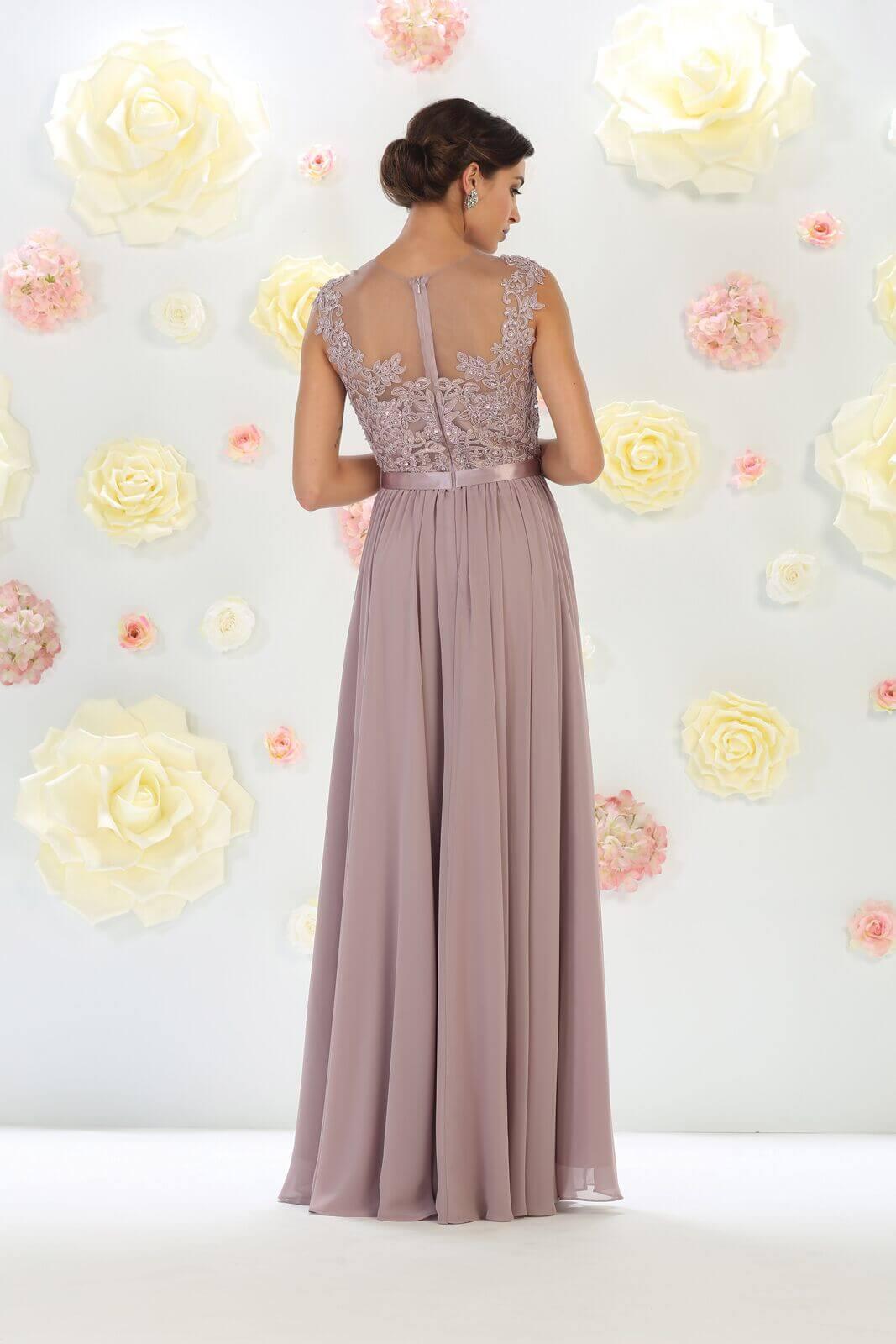 Long Bridesmaid Plus Size Formal Dress - The Dress Outlet May Queen