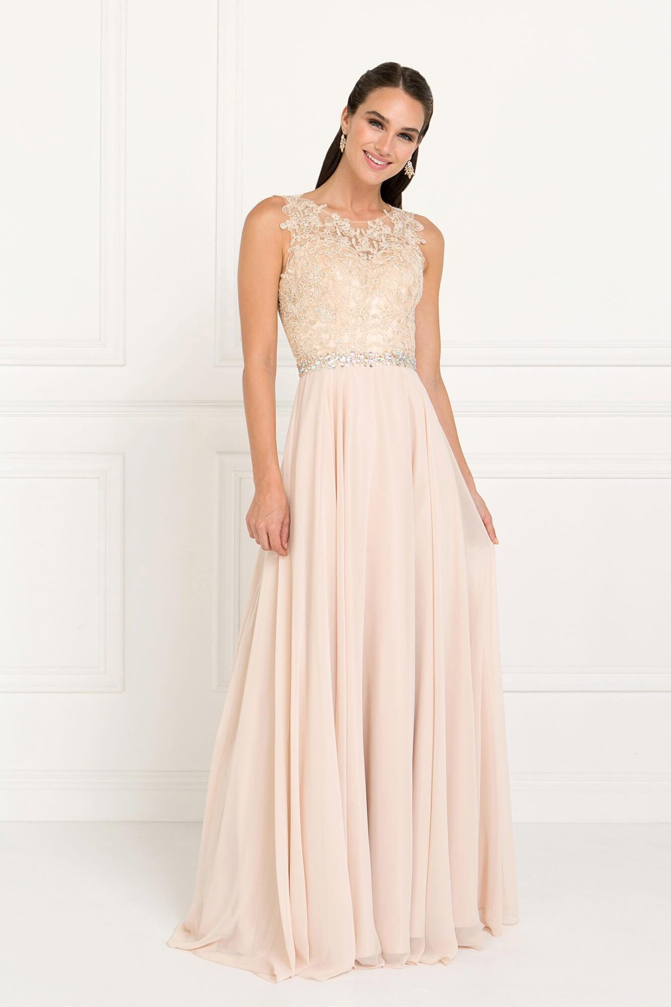 GLS Navy Long Bridesmaid Prom Dress - XS