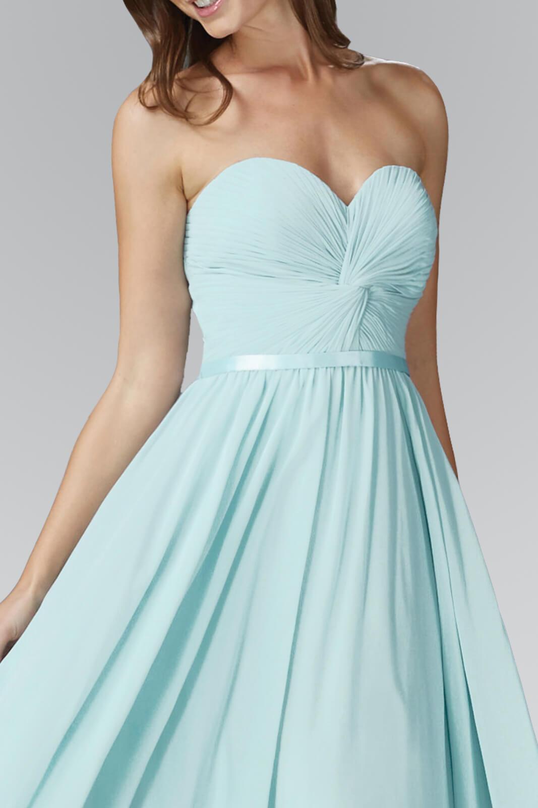 Eggplant Strapless Sweetheart Chiffon Formal Dress
