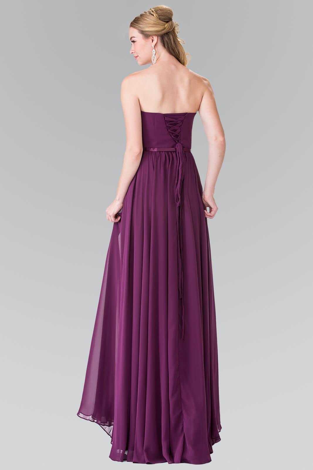 Long Bridesmaid Sweetheart Chiffon Formal Dress - The Dress Outlet Elizabeth K