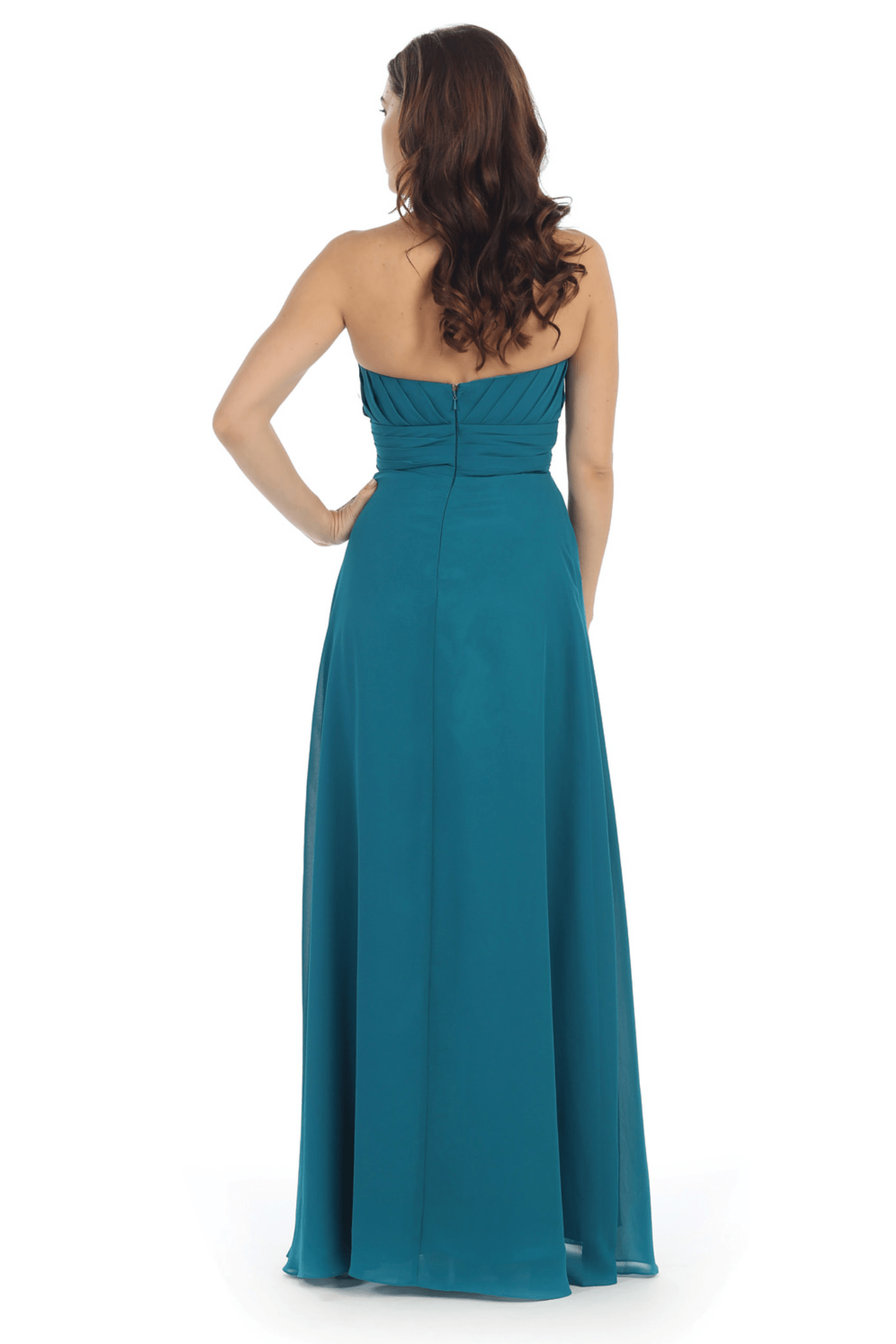 Long Bridesmaids Dress Plus Size Formal - The Dress Outlet May Queen