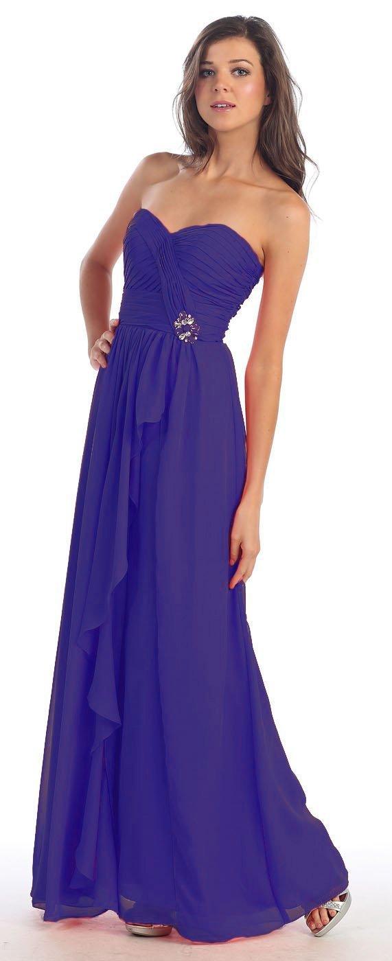 Long Bridesmaids Dress Plus Size Formal Gown - The Dress Outlet May Queen
